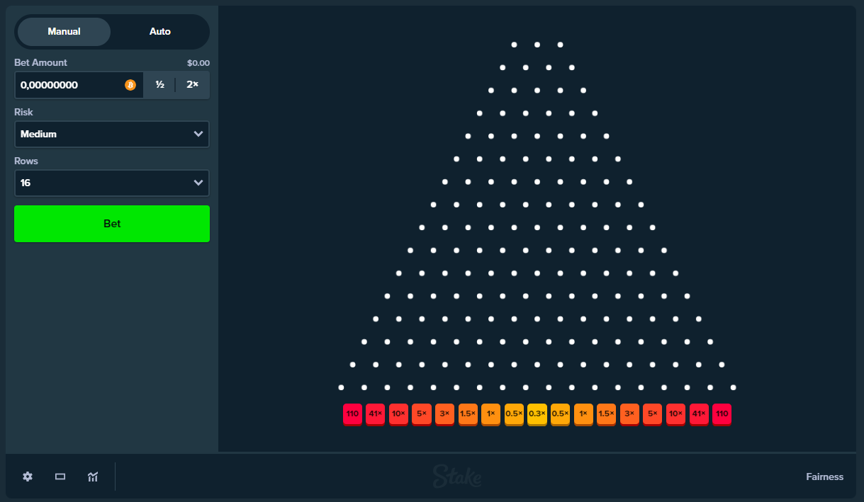 Learn how to play Plinko on Stake.